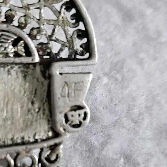 Peruvian Tumi God Chrysocolla Peruvian Silver 950 Signed AF With 925 Chain - Picture 4 of 7